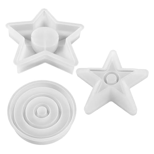 Round Candle Holder Silicone Mold Candlestick Cement Plaster Craft Mould DIY
