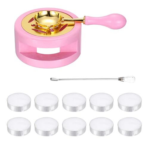 Kit sceau à cire PATIKIL avec cuillère de fusion et bougies pour enveloppe et lettre DIY