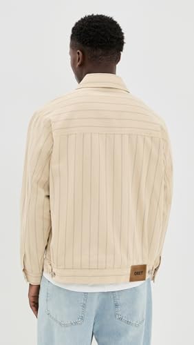 OBEY Men's Stripe Zip Up Jacket3