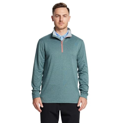 M MAELREG Quarter Zip Golf Pullover Men Dry Fit Long Sleeve Performance Wicking Mock Neck 1/4 Zip Pullover Mens Sweatshirt2
