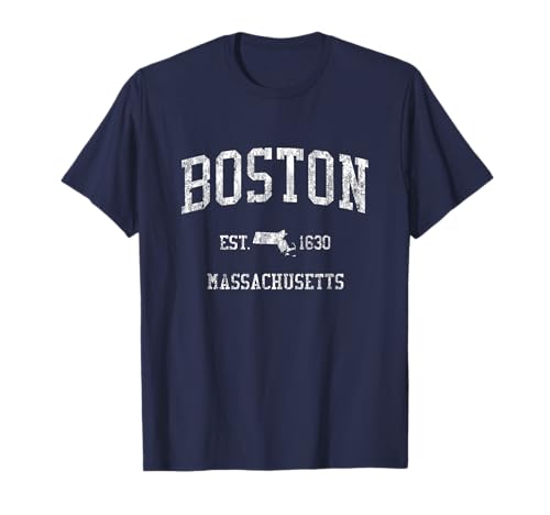 Boston T-Shirt Vintage Sports Design Boston Massachusetts MA T-Shirt