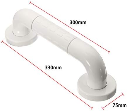 PHOEWON® Stainless Steel Bathroom Grab Bar Shower Handle Grab Rail Bathtub Toilet First-Aids Assist Safety Support Handle for Elderly, Disabled, Pregnant (White-30CM)