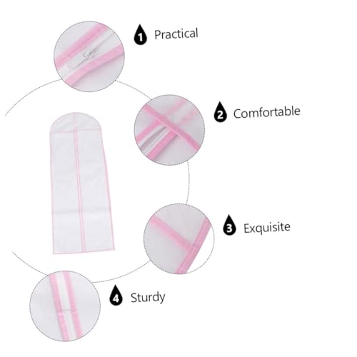 1Pc Nonwoven Wedding Dress Protective Garment Storage Bag Long Edge for Bridal Gowns Dresses Clothes for Home Travel Dress Protection2