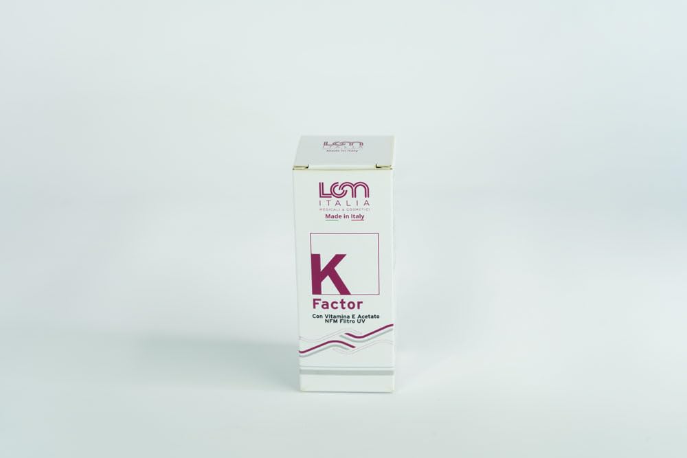 LGM ITALIA CREMA FACTOR K 50 ml. indicata per tutti i tipi di pelle, rigenerante, antietà, elasticità, idratante, Vitamina E acetato, NFM protegge dall'idratazione, Vitamina K e filtro UV