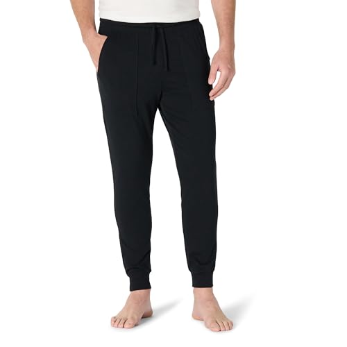 Pantaloni da Jogging in Misto Lavorato A Maglia M uomo cotone nero
