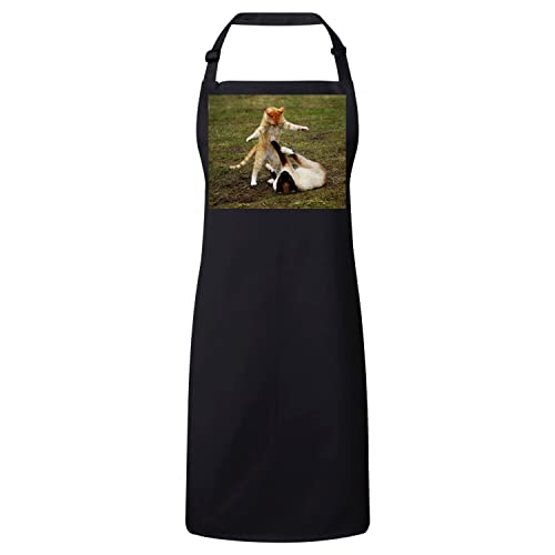 Tablier cuisine chats mignon en coton réglable pour cuisinier