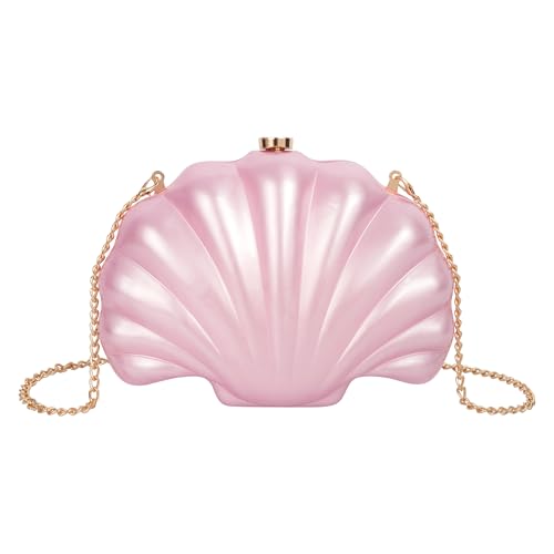 Image of Women Seashell Evening Bag Purse Mermaid Chain Strap Clutch Handbag Shoulder Bag | Seashell