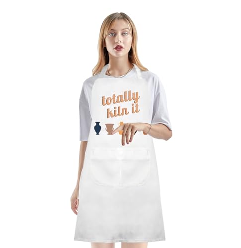 VAMSII Totally Kiln It Apron Ceramic Artist Gifts Ceramic Pottery Pottery Lover Gifts Clay Maker (totally kiln it Apron)