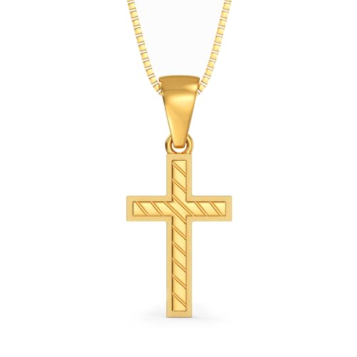 Image of Joyalukkas 22K 916 Purity Sacred Symbol Golden Holy Cross Pendant for Unisex