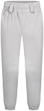 JOKHOO 2T/3T/4T/5T für Jugendliche, Kleinkinder, Jungen, Baseball-Hose, Mädchen, Softball-Hose, Kinder-T-Shirt, Ballhose mit seitlicher Paspelierung/Zopf, GRAU, 122