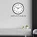 Rohioue Wall Clock Modern 8 Inch Battery Operated Silent Non Ticking Small Analog Clock for Living Room Office Home Bedroom Kitchen Bathroom(Black)