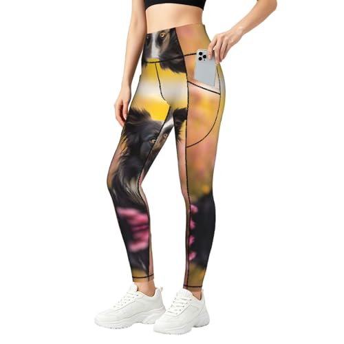 Ropa para clima deportivo leggings con estampado floral y bolsillos mallas de mujer