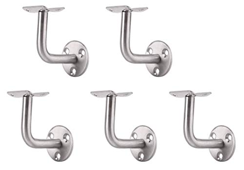 Musuntas 5 x soportes para pasamanos de acero inoxidable, soporte de pared, barandilla , protección