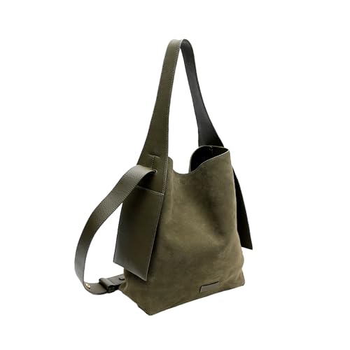 Women's Slouchy Suede Tote Bag - Vintage Large Capacity Shoulder Purse, Commuting Work Crossbody Handbag for Travel