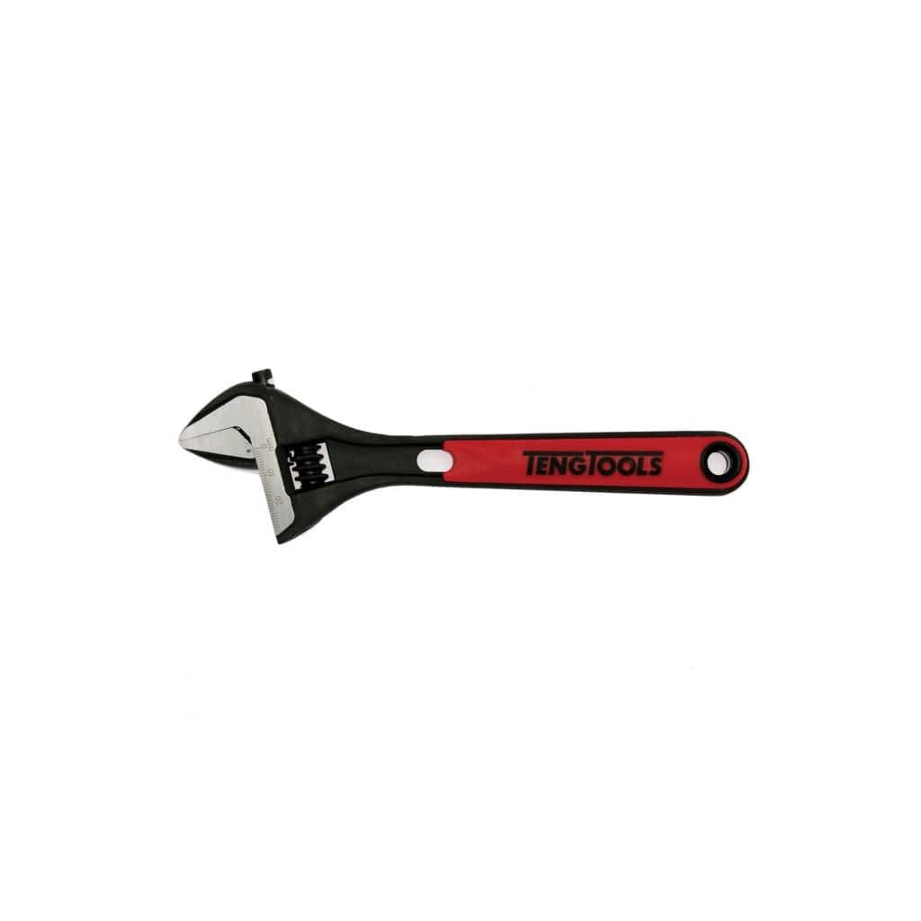 Teng Tools 8" 200mm Adjustable Wrench Jaw Bi-Material Grip 28mm Cap 4003IQ