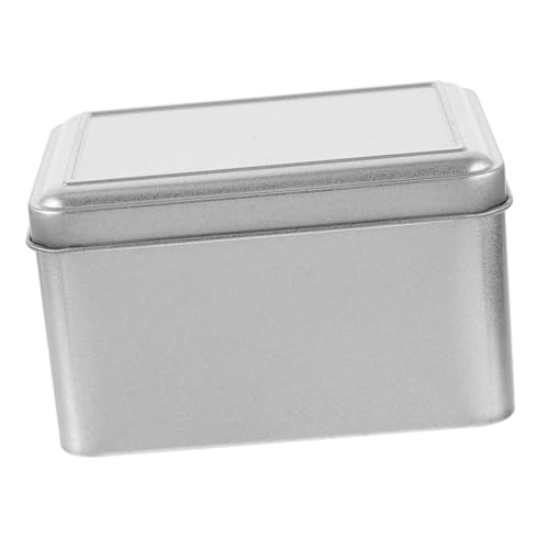 Ipetboom Barattolo in Lamiera Rettangolare Ermetico per Tè Sfuso con Coperchio Contenitore in Metallo Resistente e Versatile per Foglie di Tè Caffè e Alimenti Grande Capacità per Uso