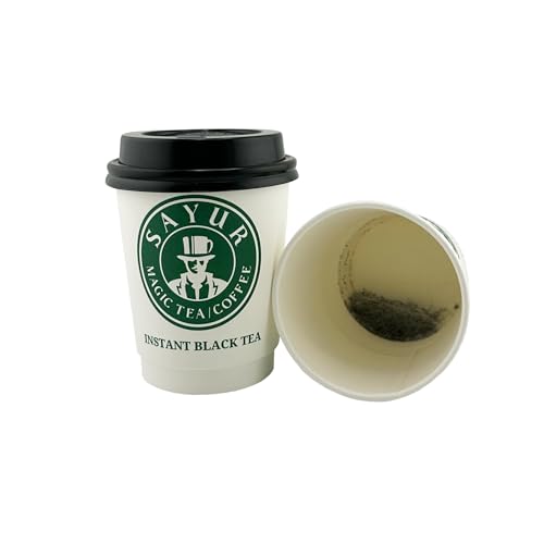Built-in Tea Cups, Hot or Iced By FirstChoiceCandy, 8 Oz, 12 Cups (Earl Grey Black Tea)