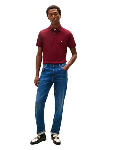 Image of Tommy Hilfiger Men's Short Sleeve Polo Shirts in Regular Fit With Stretch and Organic Pique Cotton