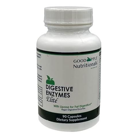 GOODAPPLE NUTRITIONALS Digestive Enzymes Elite to Support Gallbladder & Bloating | Vegetarian, Vegan, Natural | 90 Caps Cover