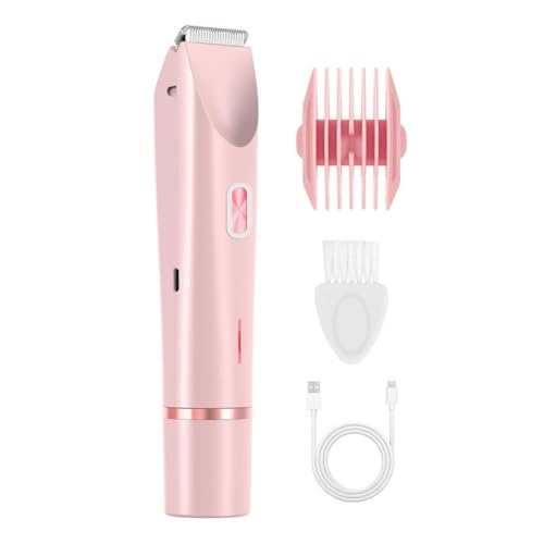 Ubric Afeitadora femenina 2 en 1 de doble cabezal, recargable mediante USB-C, para rostro, cuerpo, piernas y zonas sensibles.