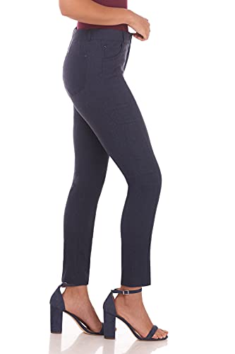 Rekucci Women's Comfort 5 Pocket Skinny Pant with Stretch Waistband2