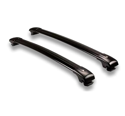 Bacas portaequipajes Barras transversales techo con cerradura aleación aluminio 2 unidades para Chevy para Groove 2017 2018 2019 2020-2025 portaequipajes(Black)
