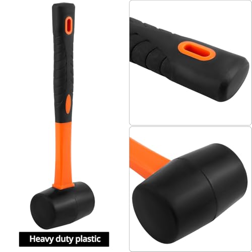 Image of QWORK Floor Gap Fixer Tool for Laminate Floor Gap Repair with 11.8 Inch Plastic Mallet, for Floating Wooden Floors