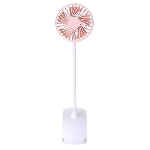 1 peça criativa 1200 mAh USB pequeno clipe ventilador desktop para crianças verão meninas (rosa)