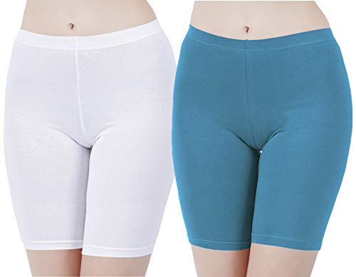 Image of Buy That Trendz Cotton Lycra Tight Fit Stretchable Cycling Shorts Womens | Shorties for Active wear /Exercise /Workout /Yoga /Gym /Cycle /Running Red Grey Combo Pack of 2