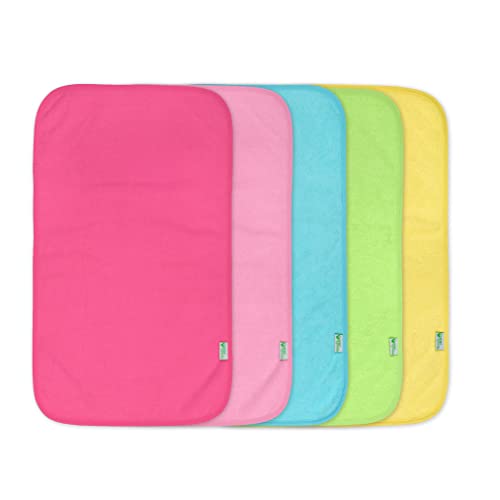 Image of green sprouts Stay-Dry Burp Pads (5 Count) | Ultimate protection from drools & spit ups | Waterproof protection, Soft & absorbent terry, Machine washable