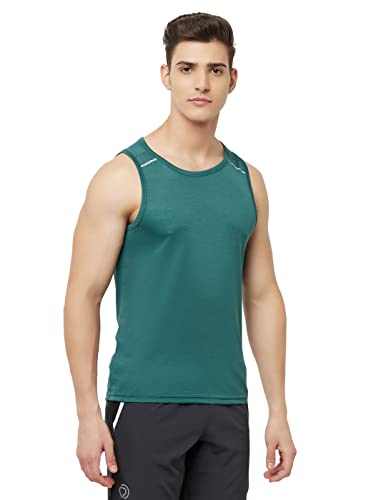 Image of TRUEREVO Men's Light Weight Dryfit Sports Tank Top Vest with Reflective Details for Running, Gym & Training