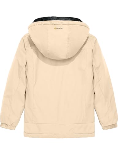 Image of GEMYSE Girl's Waterproof Ski Snow Jacket Hooded Fleece Lined Windproof Winter Jacket