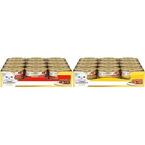 Gourmet Zestaw 2produkty Karma Wołowina 24x400g + Karma Kurczak 24x85g