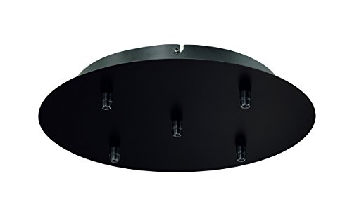 SLV elektrische Komponente DECKENROSETTE FITU 5er Rosette rund inkl. Zugentlastungen / schwarz, 33 x 33 x 6 cm