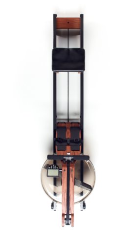 Top view of WaterRower Club rowing machine in ash wood with S4 monitor