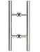 Produktbild 1 Paar Edelstahl Stoßgriff für Ganzglastüren 350mm lang