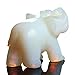 YWG Stone Opal Opalite Elephant 1.5 Inches Statue Crafts Natural Stone Carved Figurine Chakra Carving Stones Healing Reiki Free Pouch (Opal)