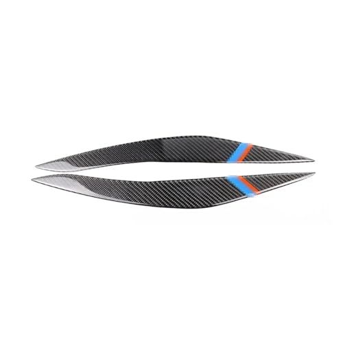 Carbon Fiber Headlights Eyebrows Eyelids Compatible With BMW F10 5 Series 2010-2016 Front Headlamp Trim Cover Car Accessories(2010-2013 A)