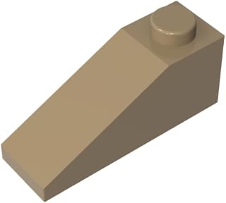 TYCOLE Gobricks GDS-586 Technicialal Parts Assembles DIY Slope 33° 3 x 1 Compatible with 4286 All Major Brick Brands Toys Building Blocks (138 Dark Tan(034),30 PCS)
