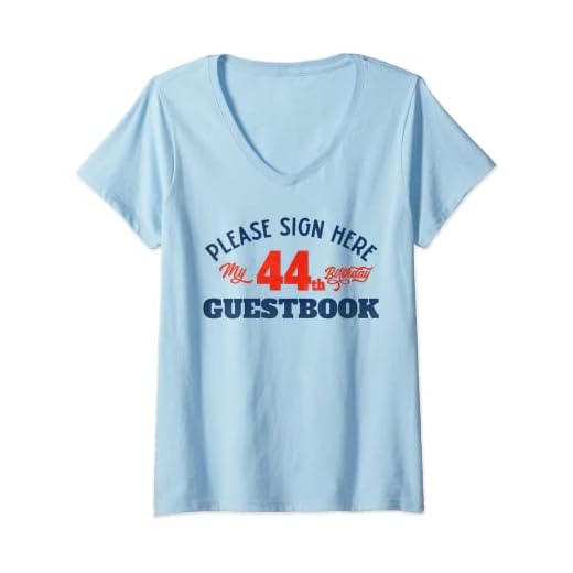 Mujer Libro de visitas de mi 44 cumpleaños: 44 cumpleaños para mujeres Camiseta Cuello V
