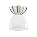 Aragon 1 Light Flush Mount - Polished Nickel Finish - White Spanish Alabaster Shade