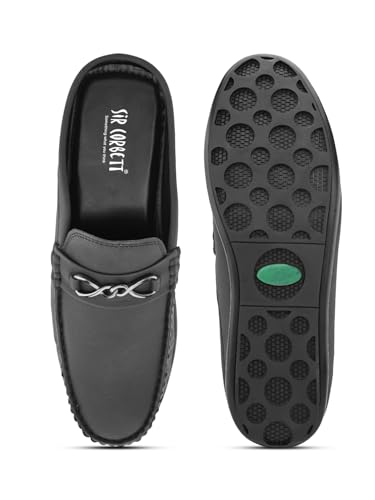 Image of SIR CORBETT Leather Back Open Loafers Shoes for Men (Size 6 to 13)