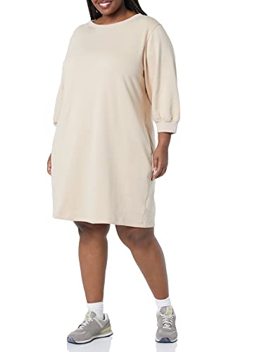 Amazon Essentials Women's French Terry Blouson Sleeve Crewneck Sweatshirt Dress (Available in Plus Size) - Image 4
