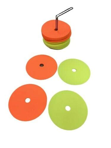 ND Flat Disc Non Slip Set Of 24 Rubber Markers Football Agility Training