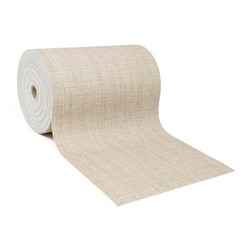 Giuri Tessuti - PASSATOIA per Cucina in Vinile - Tappeto Runner Antiscivolo e Lavabile in PVC - Largo 50 cm (280 CM, CANVAS SAND)
