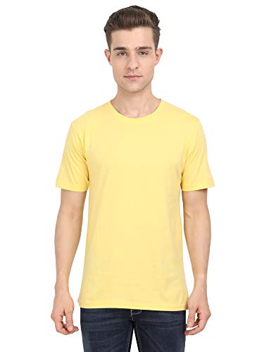 Image of FLEXIMAA Men's Cotton Round Neck Plain Half Sleeve T-Shirt