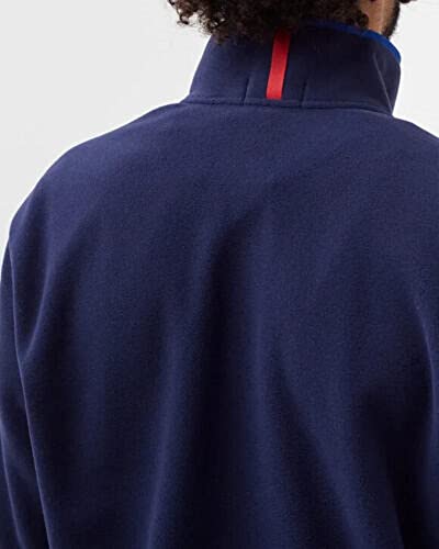 Image of POLO RALPH LAUREN Men's Fleece Pullover Jacket Sweater Snap Closure (Navy 002, XX-Large, 2XL)