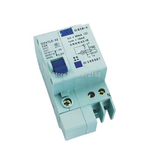 Evite cortocircuitos con el interruptor de corriente residual DZ47LE 1P+N 20A para redes 230V