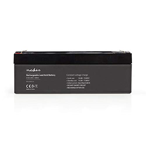 Batterie 12V 2000mAh plomb-acide Nedis, idéale pour remplacer vos accumulateurs déchargés