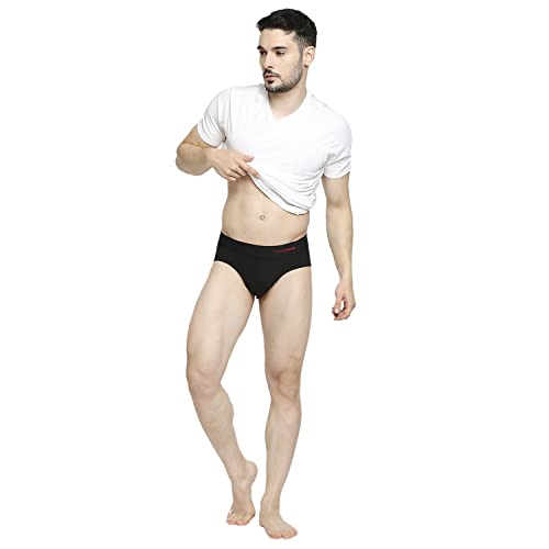 Image of Underjeans Men's Cotton Blend Regular Fit Printed Brief